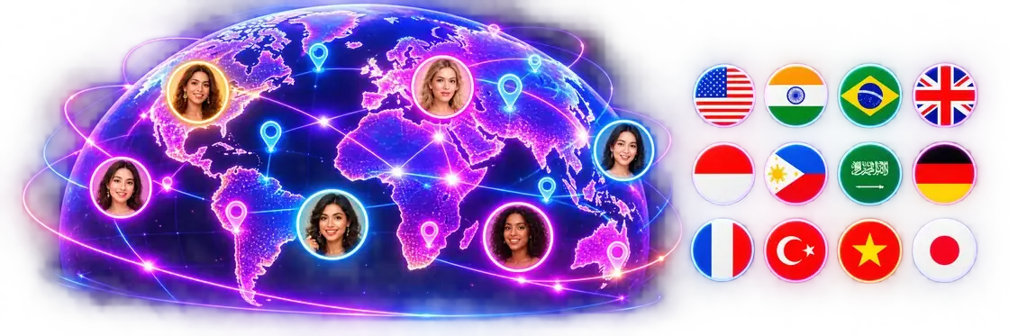 QeepX users connected across a glowing world map